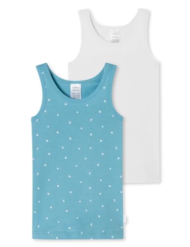 Schiesser Mädchen 2 Pack Unterhemd Feinripp-100% Organic Bio Baumwolle-Größe 92 bis 140 Unterwäsche, Sortiert 3_181797, 104 von Schiesser