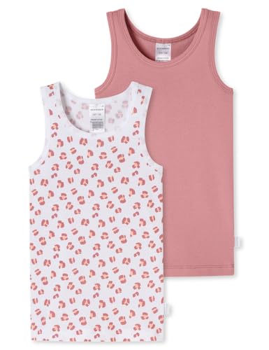 Schiesser Mädchen 2 Pack Unterwäsche Feinripp-100% Organic Bio Baumwolle-Größe 92 bis 140 Unterhemd, Sortiert 7_181797, 104 von Schiesser