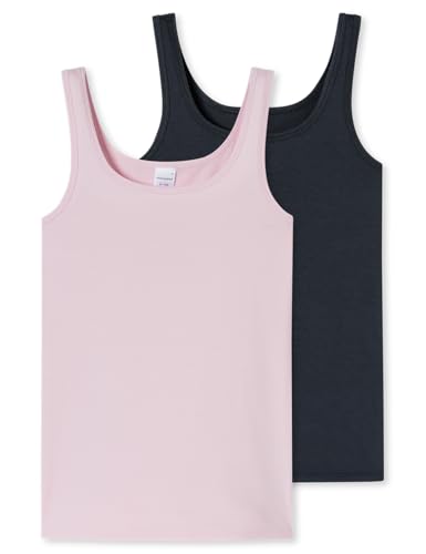 Schiesser Mädchen 2 Pack Unterwäsche Unterhemd - 95/5 Organic Bio Baumwolle - Größe 140 bis 176 von Schiesser