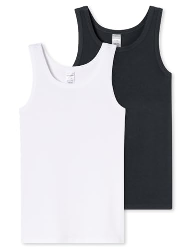 Schiesser Mädchen 2 Pack Unterwäsche Unterhemd Bio Baumwolle Multipack - 95/5 Organic Cotton - Größe 140 bis 176, Sortiert 2_181936, 140 von Schiesser