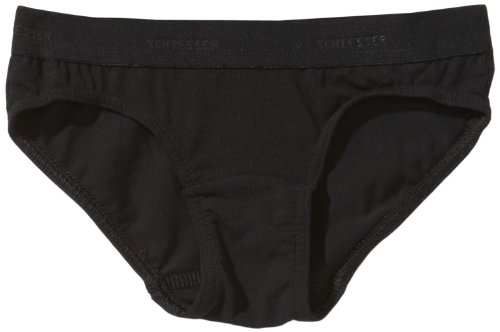 Schiesser Mädchen 2pack Slips Slip, Schwarz (000-schwarz), 140 von Schiesser