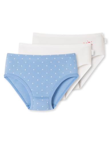 Schiesser Mädchen 3 Pack Hüftslips höhere Passform Feinripp-100% Organic Bio Baumwolle-Größe 92 bis 140 Unterwäsche, Sortiert 2_181015, 104 von Schiesser