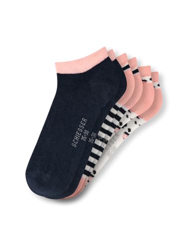 Schiesser Mädchen 3 Pack Leo&Stripes Socken, Sortiert 1_183290, 39-42 von Schiesser