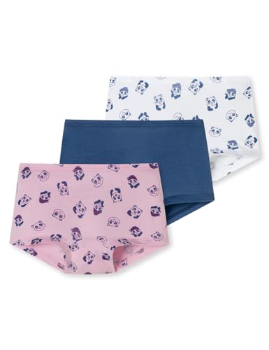 Schiesser Mädchen 3 Pack Shorts hohe Passform-95/5 Organic Bio Baumwolle-Größe 92 bis 140 Unterwäsche, Sortiert 2_181799, 104 von Schiesser