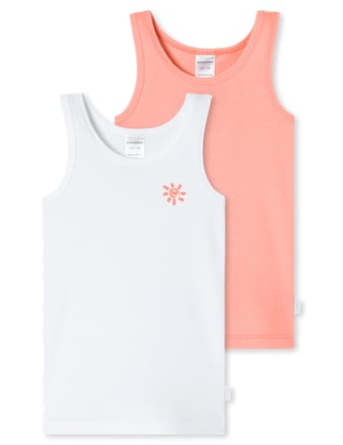 Schiesser Mädchen 2 Pack Unterhemd Feinripp-100% Organic Bio Baumwolle-Größe 92 Unterwäsche, Sortiert 4_181797, 140 (2er Pack) von Schiesser