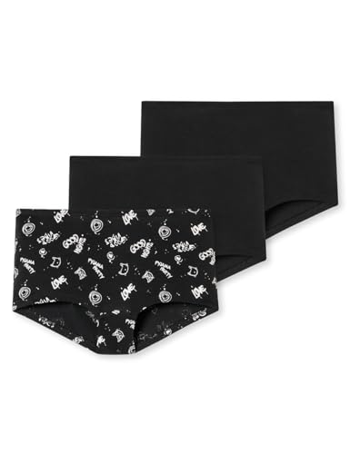 Schiesser Mädchen 3 Pack Unterwäsche Shorts weiches Bündchen Multipack - 95/5 Organic Bio Baumwolle - Größe 140 bis 176, Sortiert 1_181938, 140 von Schiesser
