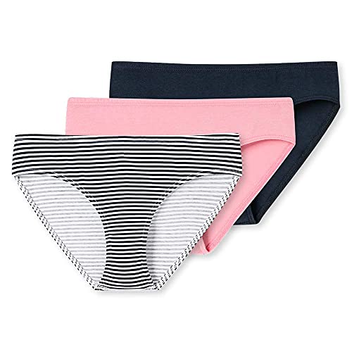 Schiesser Mädchen 3 Pack Slips - 95/5 Organic Bio Baumwolle Größe 140 Bis 176 Unterwäsche, Sortiert 1_173523, 164 EU von Schiesser