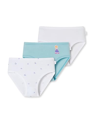 Schiesser Mädchen 3 Pack Slips Feinripp-100% Organic Bio Baumwolle-Größe 92 bis 140 Unterwäsche, Sortiert 2_180024, 128 (3er Pack) von Schiesser