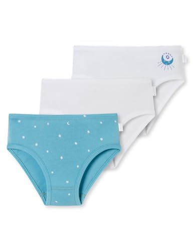 Schiesser Mädchen 3 Pack Slips Feinripp-100% Organic Bio Baumwolle-Größe 92 bis 140 Unterwäsche, Sortiert 3_181798, 128 (3er Pack) von Schiesser