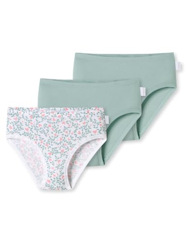 Schiesser Mädchen 3 Pack Slips Unterwäsche Feinripp - 100% Organic Bio Baumwolle - Größe 92 bis 140 von Schiesser