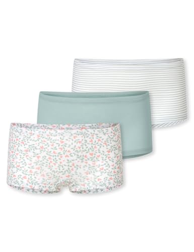 Schiesser Mädchen 3 Pack Unterwäsche Shorts hohe Passform - 95/5 Organic Bio Baumwolle - Größe 92 bis 140 von Schiesser