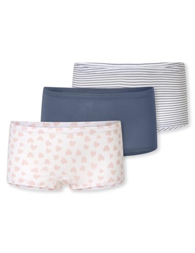 Schiesser Mädchen 3 Pack Unterwäsche Shorts hohe Passform - 95/5 Organic Bio Baumwolle - Größe 92 bis 140 von Schiesser