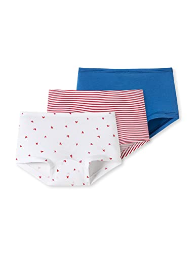 Schiesser Mädchen 3 PACK Unterwäsche Shorts hohe Passform - 95/5 Organic bio Baumwolle - Größe 92 bis 140 von Schiesser