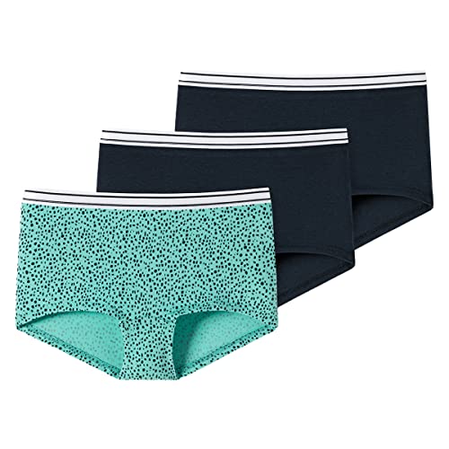 Schiesser Mädchen 3 PACK Unterwäsche Shorts weiches Bündchen Multipack - 95/5 Organic Bio Baumwolle - Größe 140 bis 176, sortiert 10_173524, 164 von Schiesser
