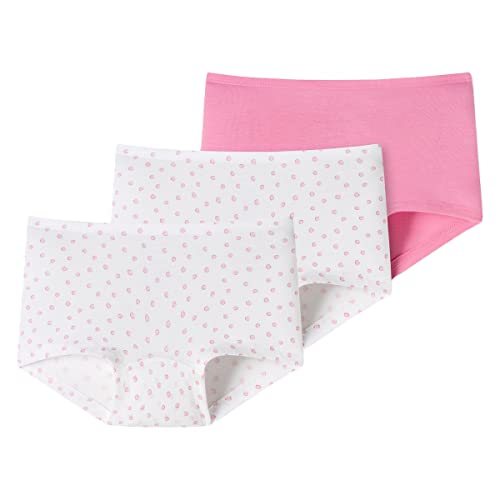 Schiesser Mädchen 3 Pack Shorts Hohe Passform - 95/5 Organic Bio Baumwolle Größe 92 Bis 140 Unterwäsche, Sortiert 11_173261, 116 EU von Schiesser