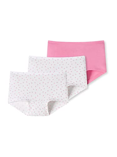 Schiesser Mädchen 3 Pack Shorts Hohe Passform - 95/5 Organic Bio Baumwolle Größe 92 Bis 140 Unterwäsche, Sortiert 11_173261, 128 EU von Schiesser