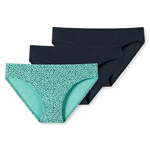 Schiesser Mädchen 3 Pack Slips - 95/5 Organic Bio Baumwolle Größe 140 Bis 176 Unterwäsche, Sortiert 10_173523, 164 EU von Schiesser
