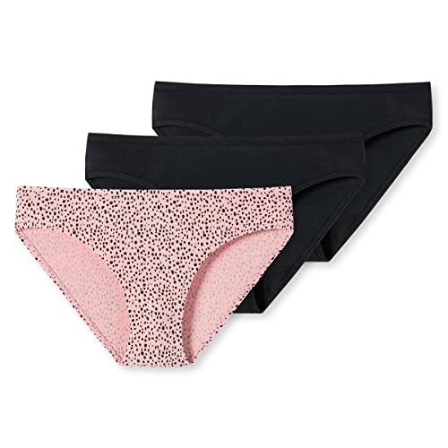 Schiesser Mädchen 3 Pack Slips - 95/5 Organic Bio Baumwolle Größe 140 Bis 176 Unterwäsche, Sortiert 11_173523, 176 EU von Schiesser