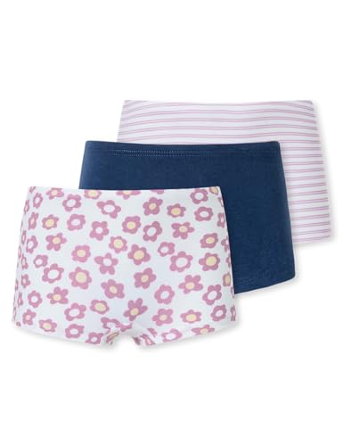 Schiesser Mädchen 3 Pack Unterwäsche Shorts hohe Passform-95/5 Organic Bio Baumwolle-Größe 92 bis 140 Boxershorts, Sortiert 6_181800, 104 (3er Pack) von Schiesser