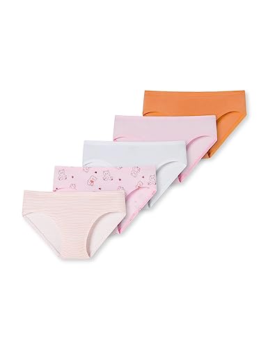 Schiesser Mädchen 5 Pack Slips Unterhosen-95/5 Organic Bio Baumwolle-Größe 92 bis 140 Unterwäsche, Sortiert 1_180026, 104 (5er Pack) von Schiesser