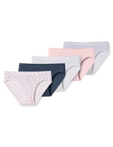 Schiesser Mädchen 5 Pack Slips Unterhosen-95/5 Organic Bio Baumwolle-Größe 92 bis 140 Unterwäsche, Sortiert 8_181800, 116 von Schiesser