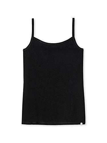 Schiesser Mädchen 95/5 Spaghettitop Unterhemd, Schwarz (Schwarz 000), 152 (Herstellergröße: S) von Schiesser