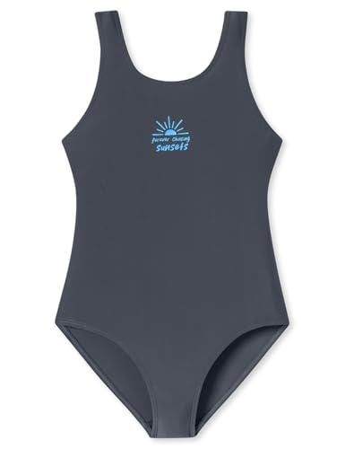 Schiesser Mädchen Aqua Teen Girls-Größe 140 bis 176 Badeanzug, Graphit_182711, 140 cm von Schiesser