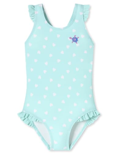 Schiesser Mädchen - Aqua Kids Girls Größe 92 Bis 140 Badeanzug, Hellgrün_182734, 104 EU von Schiesser
