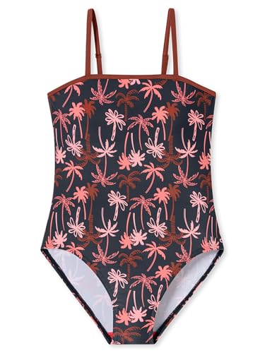Schiesser Mädchen Badeanzug Aqua Teens Girl - grau, rot - Größe 164 von Schiesser