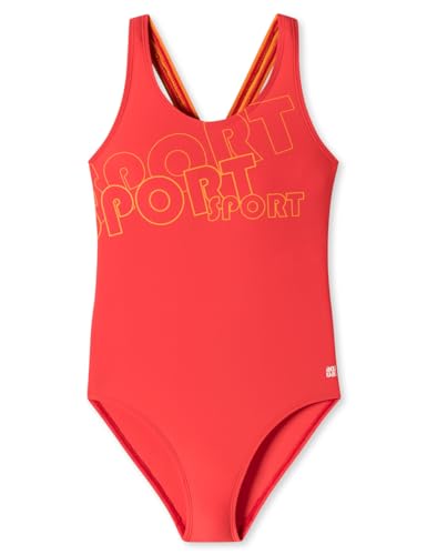 Schiesser Mädchen - Schnelltrocknend Badeanzug, Rot_1809445, 152 EU von Schiesser
