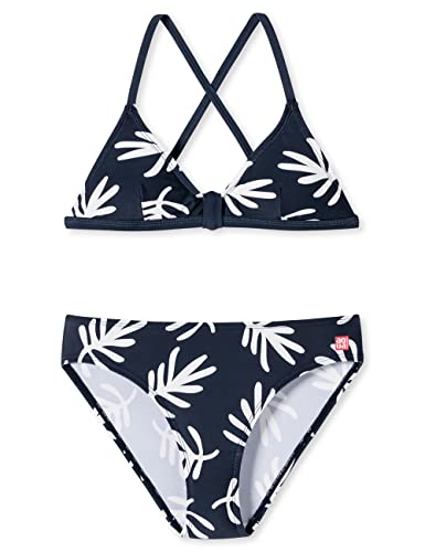 Schiesser Mädchen Bustier Bikini-Set, dunkelblau floral, 152 von Schiesser