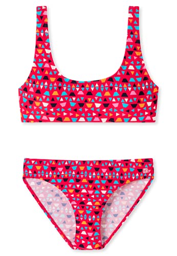 Schiesser Mädchen Bustier Bikini-Set, rot, 164 von Schiesser