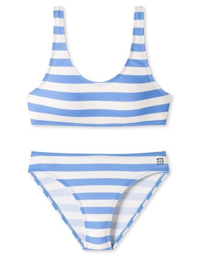 Schiesser Mädchen Bustier Set Badeanzug-schnelltrocknend Bikini, hellblau_180943, 164 cm von Schiesser