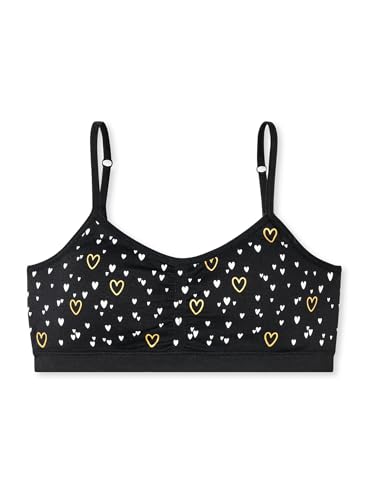 Schiesser Mädchen Bustier Spaghetti Gr. 140 bis 176 nahtlos und Soft-Seamless Sport-BH, schwarz_181735, 12 Jahre von Schiesser