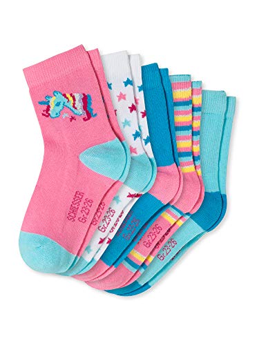 Schiesser Mädchen Kinder Kids Größe 19 Bis 34 Strümpfe Socken - 5er Pack, Sortiert 1_173047, 23-26 EU von Schiesser