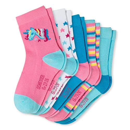 Schiesser Mädchen Kinder 5 Pack Socken Kids Strümpfe - Größe 19 bis 34 von Schiesser