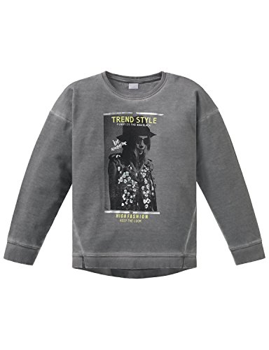 Schiesser Mädchen Fashion Blog Sweatshirt T Shirt, Grau (Dunkelgrau 205), 128 EU von Schiesser