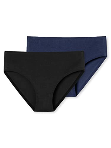 Schiesser Mädchen High Waist (2er Pack) Unterwäsche, Mehrfarbig 10, 140 von Schiesser