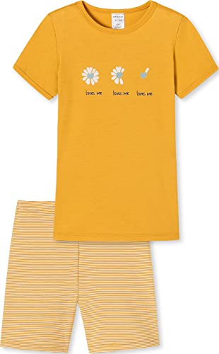 Schiesser Mädchen Kurzer Schlafanzug Pyjamaset, Gelb, 128 von Schiesser