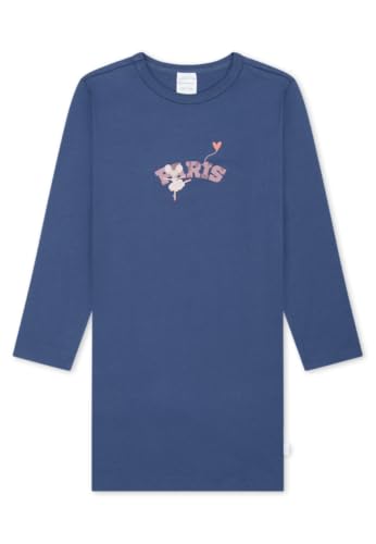 Schiesser Mädchen Langarm-Nightwear 1 Nachthemd, Jeansblau_181820, 128 von Schiesser