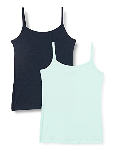 Schiesser Mädchen Multipack 2PACK Spaghetti-Tops Unterhemd Tanktop, Mehrfarbig (908), 164 von Schiesser