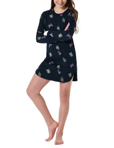 Schiesser Mädchen Nachthemd - 100% Organic Bio Baumwolle - Größe 140 bis 176, Nachtblau_181980, 176 von Schiesser