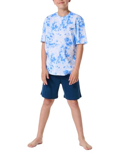Schiesser Mädchen Nachthemd-100% Organic Bio Baumwolle-Größe 140 bis 176 Pyjamaset, Aquarium_182650, 152 von Schiesser