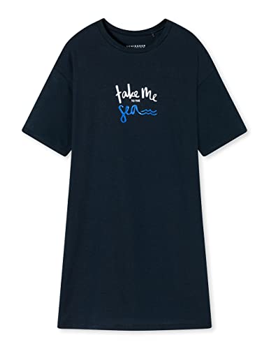 Schiesser Mädchen Nachthemd - 100% Organic Bio Baumwolle - Größe 140 bis 176, dunkelblau_178967, 152 von Schiesser