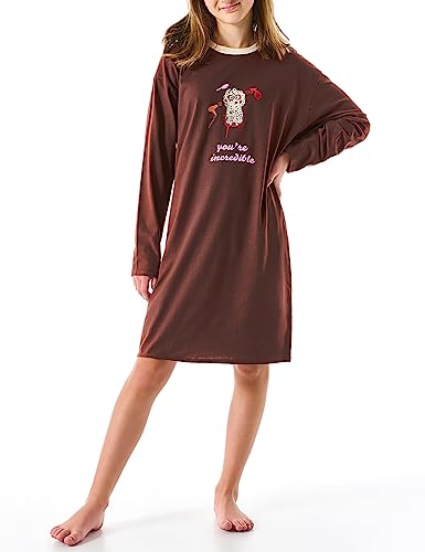 Schiesser Mädchen Nachthemd - 100% Organic Bio Baumwolle - Größe 140 bis 176, braun_179969, 140 von Schiesser