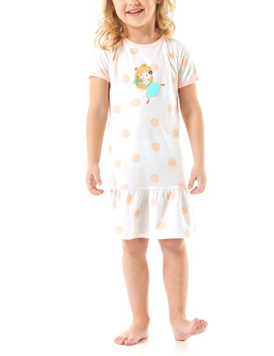 Schiesser Mädchen Schlafanzug Set Pyjama kurz-100% Organic Bio Baumwolle-Größe 92 Nachthemd, Off-White_181035, 140 von Schiesser