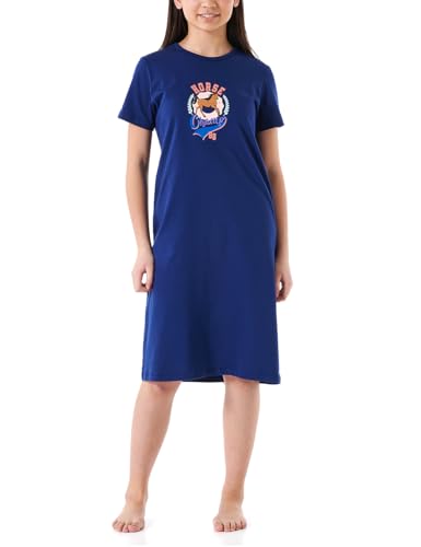 Schiesser Mädchen Nachthemd-100% Organic Bio Baumwolle-Größe 92 bis 152 Nachthemd, dunkelblau_181042, 140 EU von Schiesser