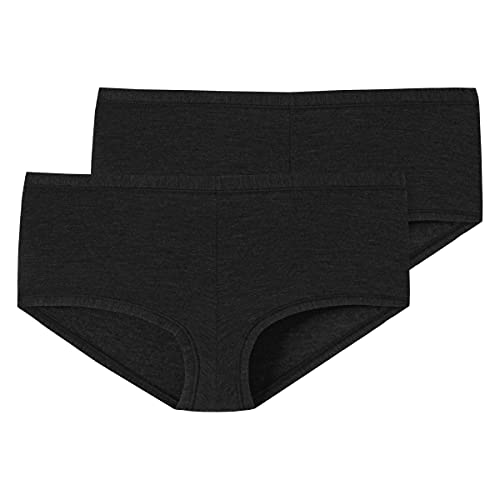 Schiesser Mädchen Panties Personal Fit Soft 2 Pack Unterwäsche, schwarz, 140 von Schiesser