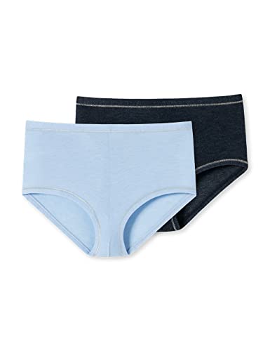 Schiesser Mädchen Panties Unterhosen Unterwäsche, Blau Mint Uni, 152 von Schiesser