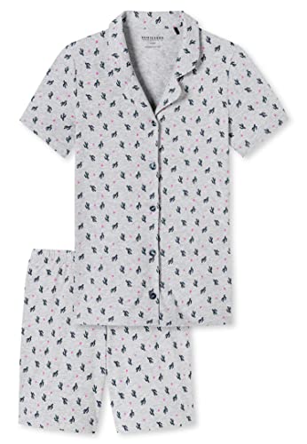 Schiesser Mädchen Pyjama Kurz Pyjamaset, grau, 140 von Schiesser